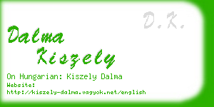 dalma kiszely business card